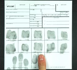 FBI Card Ink and Roll Fingerprints