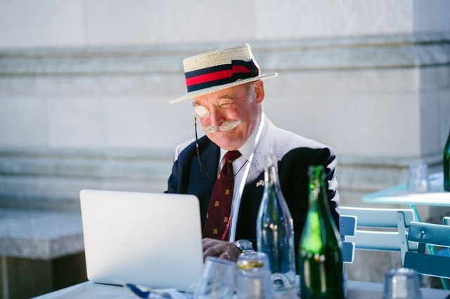 Gentleman on laptop