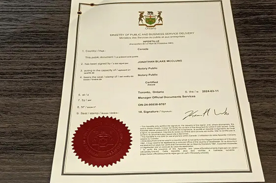Who can provide an Apostille Certificate or Authenticate Documents in Canada